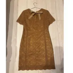 パーティードレス　結婚式　ベージュ