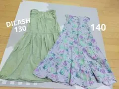 ノースリーブ ワンピース 2点セット130cm 140cmのサムネイル