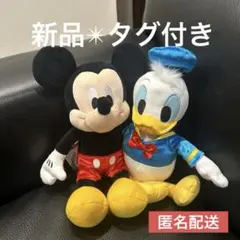 【新品✴︎未使用】ディズニー　ミッキー & ドナルド ペアぬいぐるみ