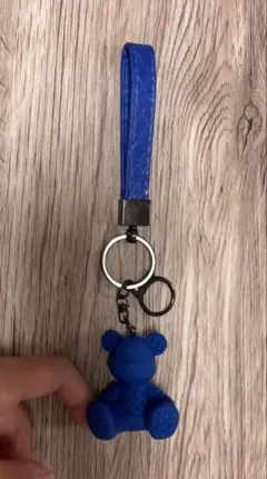 ベア キーホルダー ブルー