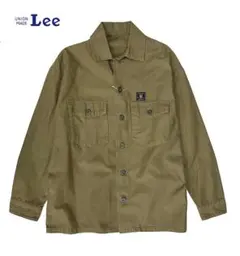 新品14300円 リーLee ミリタリーオーバージャケットカバーオール オリーブ
