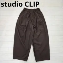 studio CLIP スタディオクリップ ワイドパンツ ウエストゴム 茶色 M