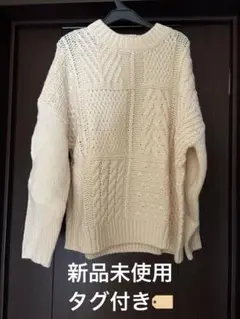 アーバンリサーチドアーズ　アラン柄パッチワークプルオーバー