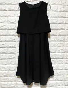 【美品】アナザーエディション レイヤード ワンピース ドレス 黒 日本製のサムネイル