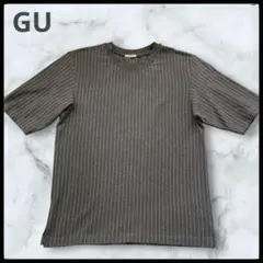 グレー　ストライプ Tシャツ M ユニセックス　半袖Tシャツ　ボーダーTシャツ