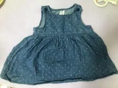 GAP ノースリーブワンピース 6-12ヶ月 デニム