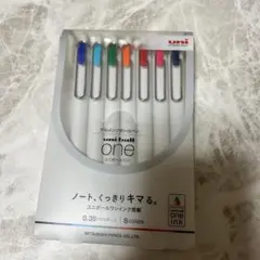 ユニボールワン ゲルインクボールペン 7色セット 0.38mm