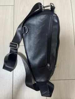 COACH コーチ オールレザーシボ革ボディバッグ斜め掛けF70922メンズ