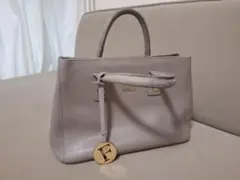 【ジャンク品】FURLA ハンドバッグ グレージュ