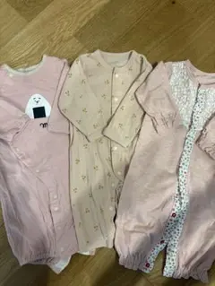 長袖ロンパース まとめ売り 女の子50-60-70