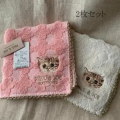 新品　PAUL & JOE 猫 ネコ ハンカチ 2枚セット ポール＆ジョーのサムネイル