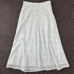 美品♡ ダーマコレクション ロングスカート フレア 花柄 刺繍 ラメ 2XL