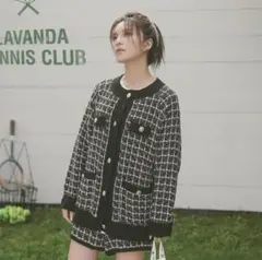 LAVANDA ラバンダ ツイードニットカーディガン・ショートパンツ2点セット