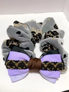 タイムセール　パープルリボンローズシュシュ