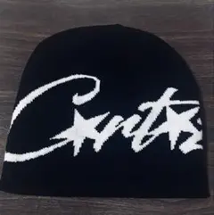 corteiz ニット帽ビーニー　黒 uk ノーブランド centra