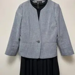 ESPRITMUR エスプリミュール 春＊夏ノーカラージャケット　11号　グレー