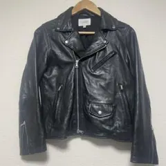 ユナイテッドアローズ Mサイズ ダブルライダース ジャケット 羊革 ブラック