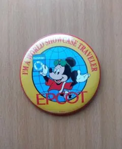 90年代 海外ディズニー WDW EPCOT 缶バッジ レトロ