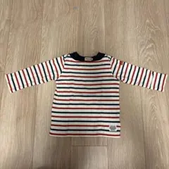 【miki house】ストライプ 長袖Tシャツ 90