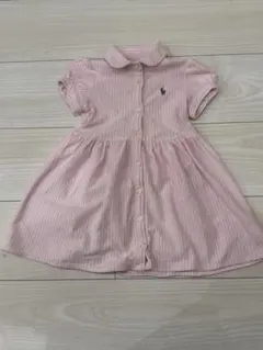 【最終値下げ】Ralph Lauren ピンク ストライプ ワンピース 80