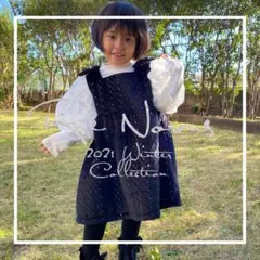 【新品】裏起毛ハート柄ワンピース(Black) 100cm/120cm在庫あり