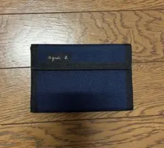 agnes b. 二つ折り財布 ネイビーのサムネイル