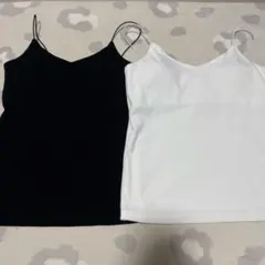 GRL トップス キャミソール 黒 白