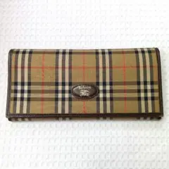 BURBERRY 長財布 ノバチェック ボルドー - メルカリ
