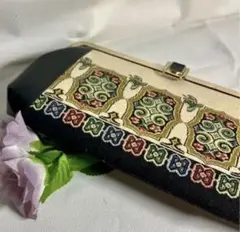 【美品】ノスタルジック【コブラン織り】新品/未使用クラッチバッグ/東欧風/レトロ