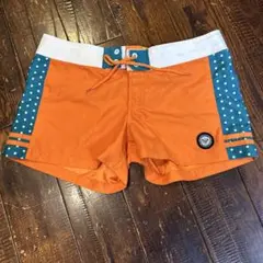 ROXY サーフパンツ オレンジ 水玉模様
