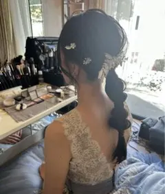 ウェディングヘッドドレス　イヤリング