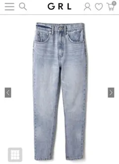 グレイル ハイウエストテーパードデニムパンツ [cu157a]