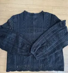 ブラックレースバルーンスリーブトップス✳︎alicia PAGEBOY