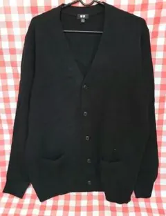UNIQLO ユニクロ　100%ウール　ブラック　カーディガン XL