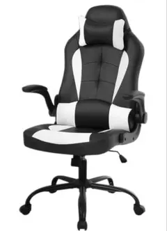 難あり】オフィスチェア 黒 ヘッドレスト付き【前傾あり】【ジャンク品 
