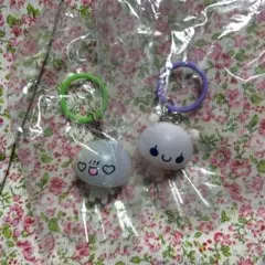 ★ぷくぷくあわわちゃんころんとクリアめじるしチャーム ハート ばいきんちゃん★