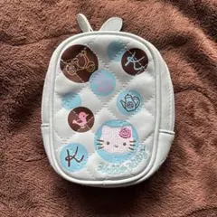 ハローキティ　キティ　キルティング　キルト　ポーチ　刺繍