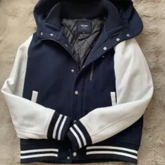 BEAMS HEART スタジャン M ネイビー/ホワイト