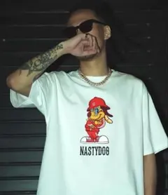 NASTY DOG WAH GWAAAN 長袖Tシャツ ホワイト M ナスティードック NASTY DOG 長袖Tシャツ ホワイト L 新品未使用