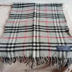 Burberrys バーバリー　100%ラムウール マフラー グレー　正規品