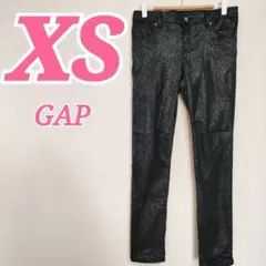 GAP ギャップ ラメブラック ストレッチスキニーデニム XS カジュアル