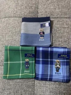 ★新品未使用　Polo Ralph Lauren ポロベアハンカチ3枚セット