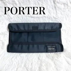 【美品】PORTER ポーター 長財布 ロングウォレット ナイロン ブラック