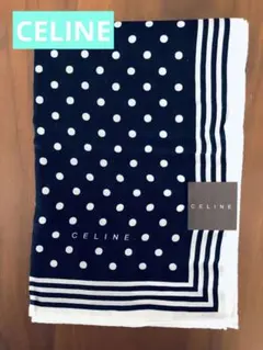 CELINE ドット柄 ハンカチ