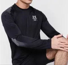 UA プリント L/S LG ブラックのサムネイル
