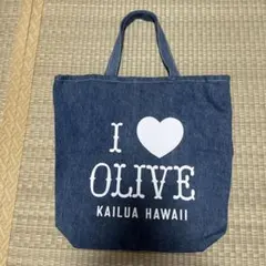 デニムトートバッグ ハワイ限定 ロゴ エコバッグ