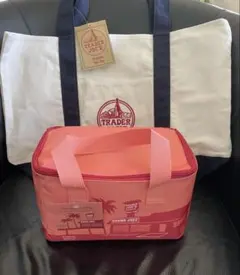 トレジョエコバッグ&トレジョ保冷バッグ【小】 ピーチ色　セット　新品未使用