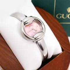 美品【人気・電池新品】GUCCI 1400L GG シェル ピンク ラウンド - メルカリ