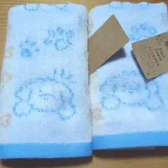 ワンちゃん柄フェイスタオル2枚セット