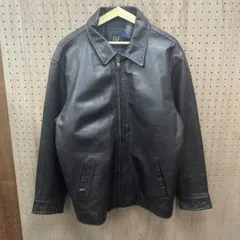 美品】90s OLD GAP レザージャケット ミニマル 黒 S シンプル - メルカリ